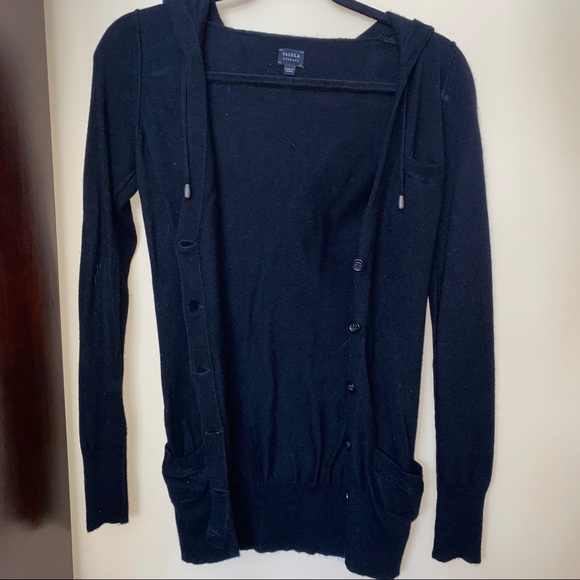 TALULA black button-up cardigan/hoodie (size XXS) - Picture 5 of 6